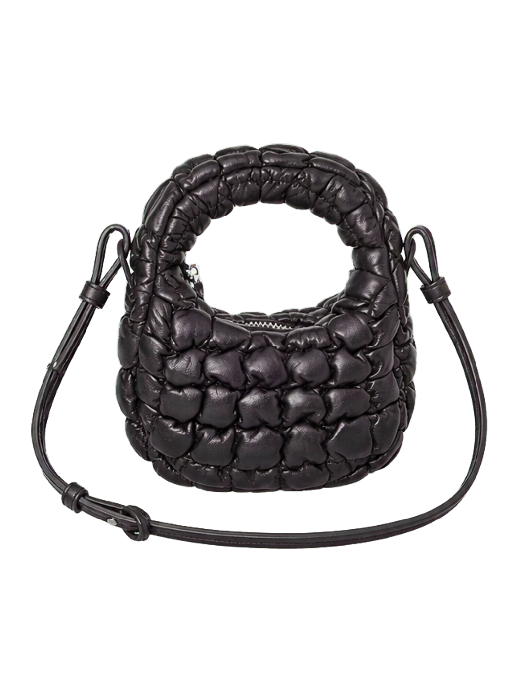 Sac nano noir matelassé détouré